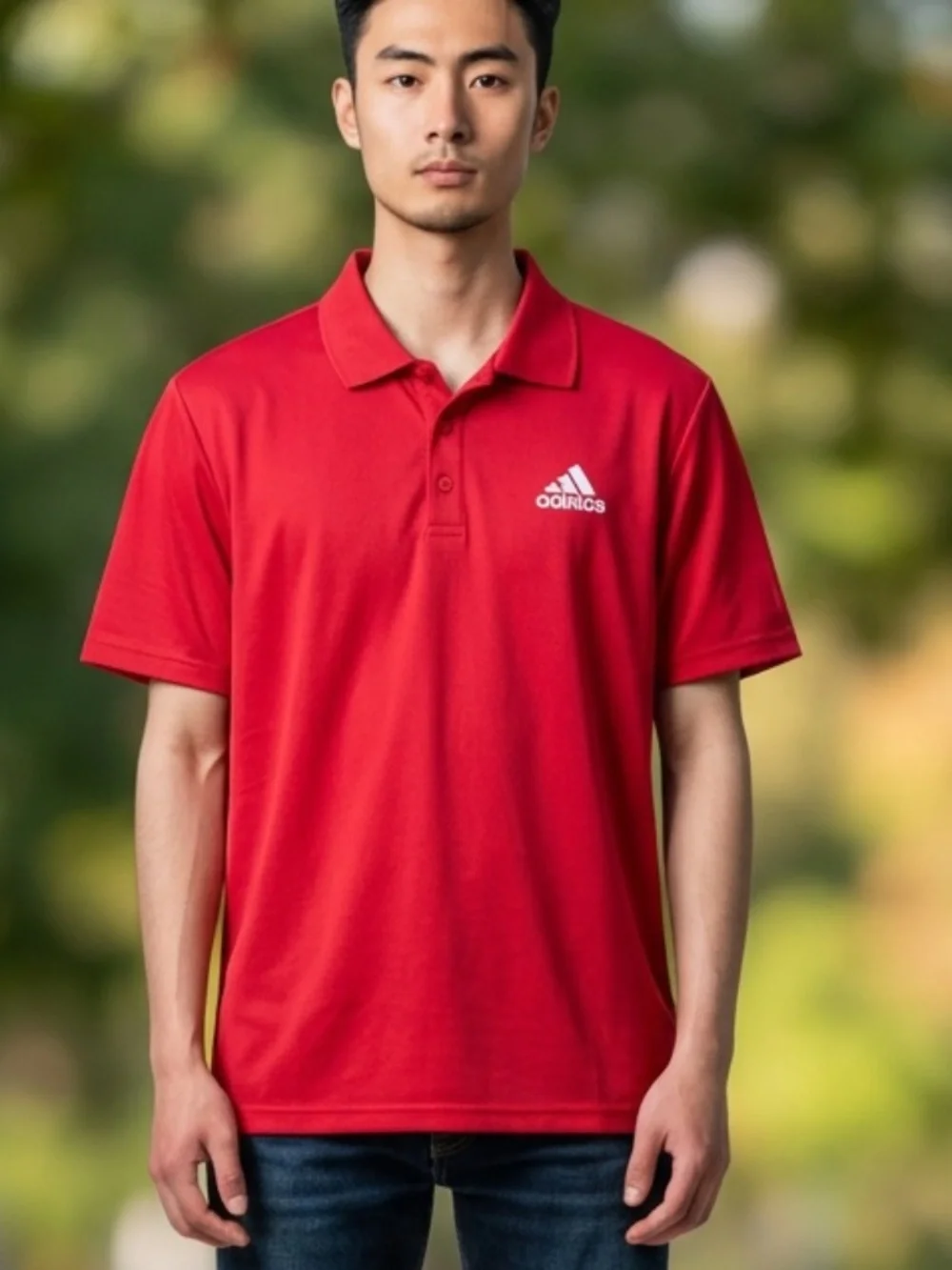 Adidas Climalite Men's Club Tennis Polo Shirt, Scarlet Size Small